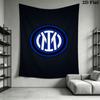 Inter Milan Logo Wallpaper Threepiece Set 1 Duvet Cover 2 Pillowcase Without Core Christmas Birthday Gift Bedding Set Soft And Comfortable