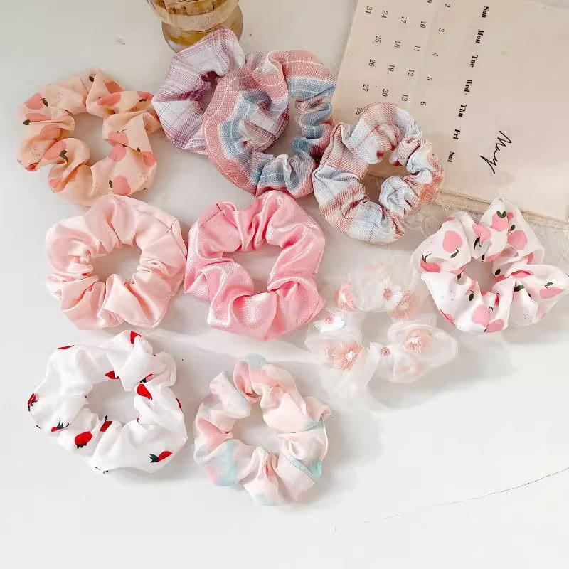 Korean JK College Style Hair Accessories Set: Cute Hair Ring, Headband, Rubber Band, and Large Intestine Hair Rope