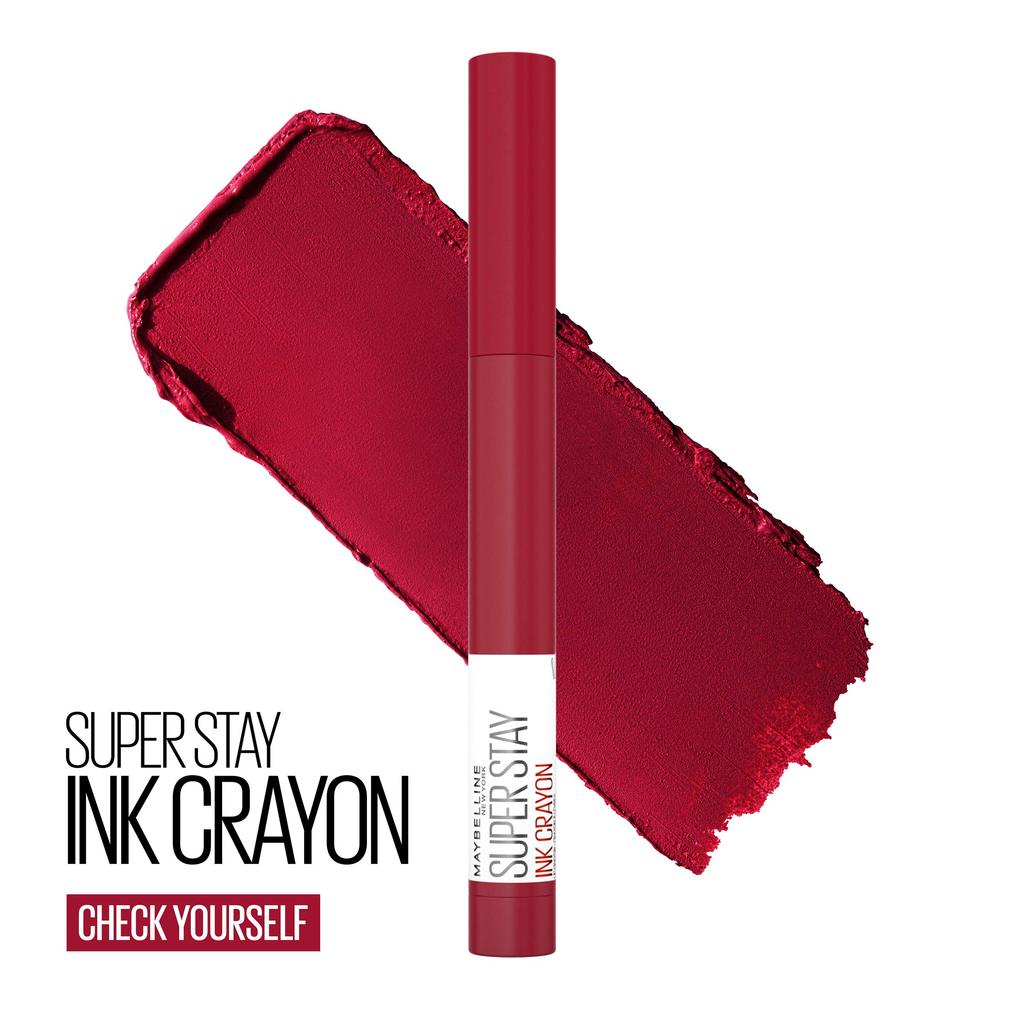 Maybelline Super Stay Ink Crayon Matte Longwear Lipstick Check Yourself 1.1 G 2 Pack