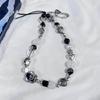 Elegant Flower Bead Pendant Accessory Y2K Heart Phone Charm Strap Hangings Charm