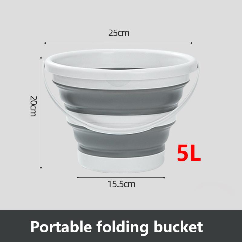 3L Collapsible Bucket Portable Folding Bucket Silicon Car Washing Bucket Outdoor Fishing Travel Camp Household Storage Buckets