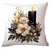 New Christmas Pillowcase High-end Light Luxury Black Gold Color Printing Home Cushion Pillowcase