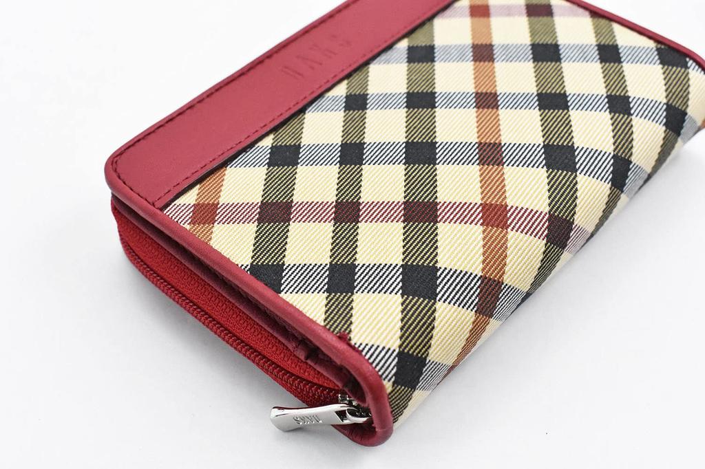 Daks HouseCheck Bifold Wallet, Men's, Red