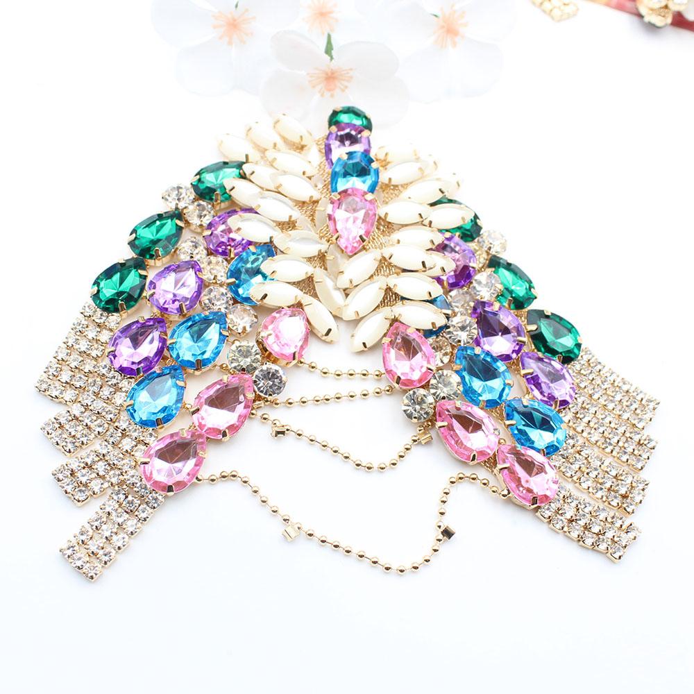 1 Piece of 125 * 170MM Horse Eye Water Drop Shoe Chain Clothing Decoration Buckle DIY Hand Sewn Beach Flip Flops Chain Decoratio