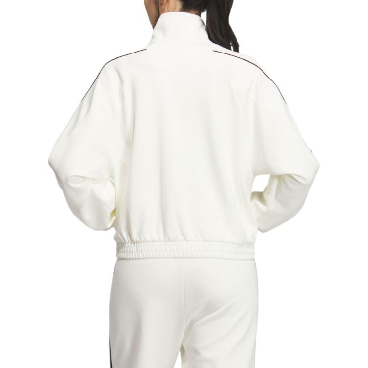 adidas SS25 Stadium Knit Loose Fit Stand Collar Versatile Jacket Women Jacket KC0017