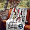 Tools And Gears Blanket Personalized Name Soft Comfortable Stylish Blanket Car Blanket Perfect For Travel Camping Outdoor Home Suitable For All