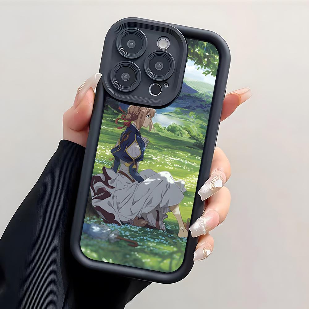Anime V-Violet Evergarden Phone Case For IPhone 17 Pro Max 15 Pro 16 14 Plus 12 13 Mini 11 Pro Shockproof Cover