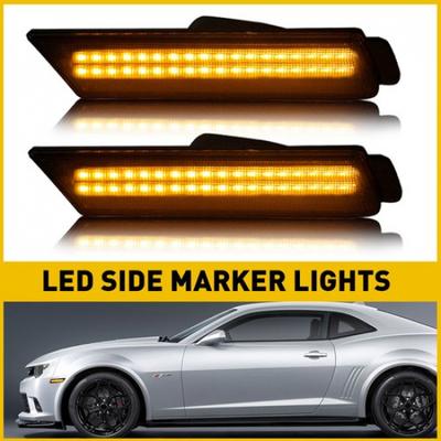 Front Side Amber LED Lights Marker Fender 2010-2015 Lamps Fit Chevrolet Camaro