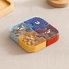 Plastic Jigsaw Fruit Tray Compartmentalized Storage Dustproof Snack Tray Convenient with Visible Lid Dried Fruit Tray