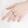 Platinum-Plated Moissanite Princess-Cut Ring In 925 Sterling Silver