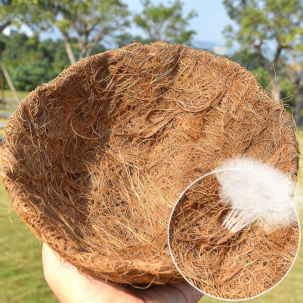 2 Stück 25cm Kokosblumentopf-Einsatz Hängender Kokoseinsatz Rille Blumenkorb-Einsatzmatte Gartenprodukte