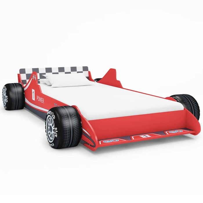 VidaXL Lit Voiture de Course pour Enfants Tout-Petits Garçon Sommier à Lattes Cadre de Lit Chambre à Coucher Lit Maison 245660
