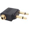 4-Pack Airline Airplane Flight Adapters for Headphones, Golden Plated 3.5mm Jack