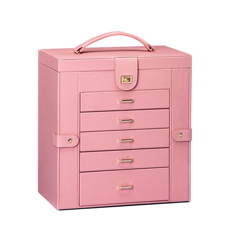 Multilayer Portable Jewelry Box for Earrings, Rings, and Necklaces