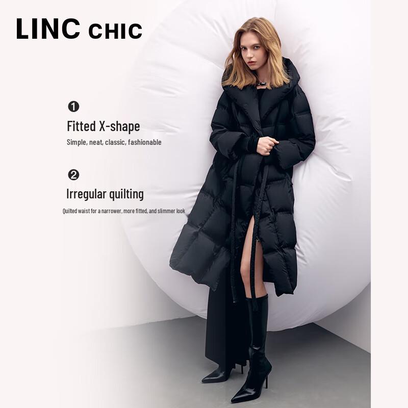 Jinyujie Women's Hooded Long 90% Duck Down Winter Puffer Jacket