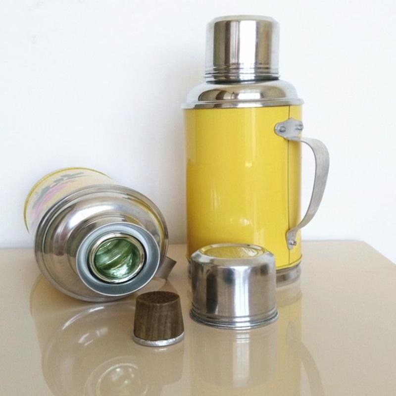 0.8L old-fashioned nostalgic thermos glass inner iron shell insulation pot wedding supplies thermos old thermos commercial