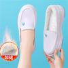 Women Genuine Leather Wedges Casual Shoes Loafers Soft Nurse Work Shoes Breathable Comfortable Non-slip White Nursing Shoes