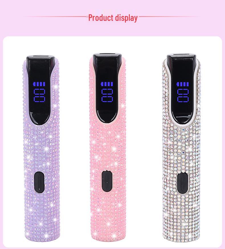 Portable Rechargeable Rhinestone Nail Art Phototherapy Lamp with Dual Light