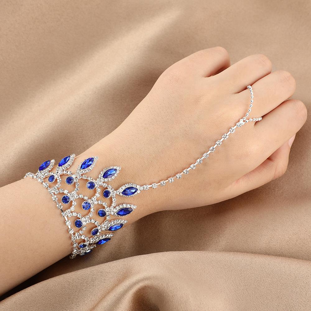 Rhinestone Bridal Hand & Foot Chain - Dual-Use Beach Jewelry