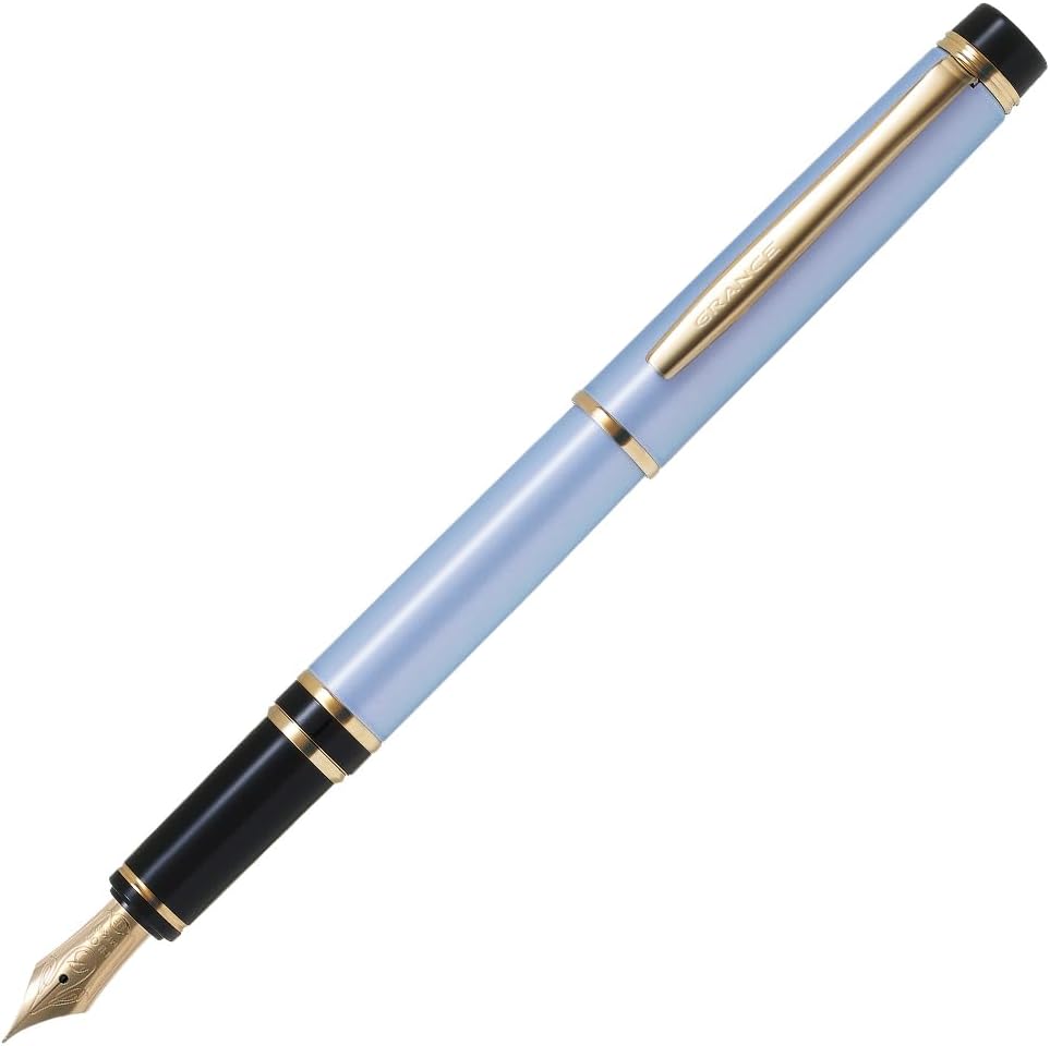 Pilot Grance Fountain Pen Pearl Blue Medium (M) Nib FGRC-12SR-PLM with Converter