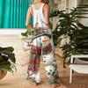 Women's Casual Jumpsuit Sleeveless Christmas Printed Cotton Jumpsuit
