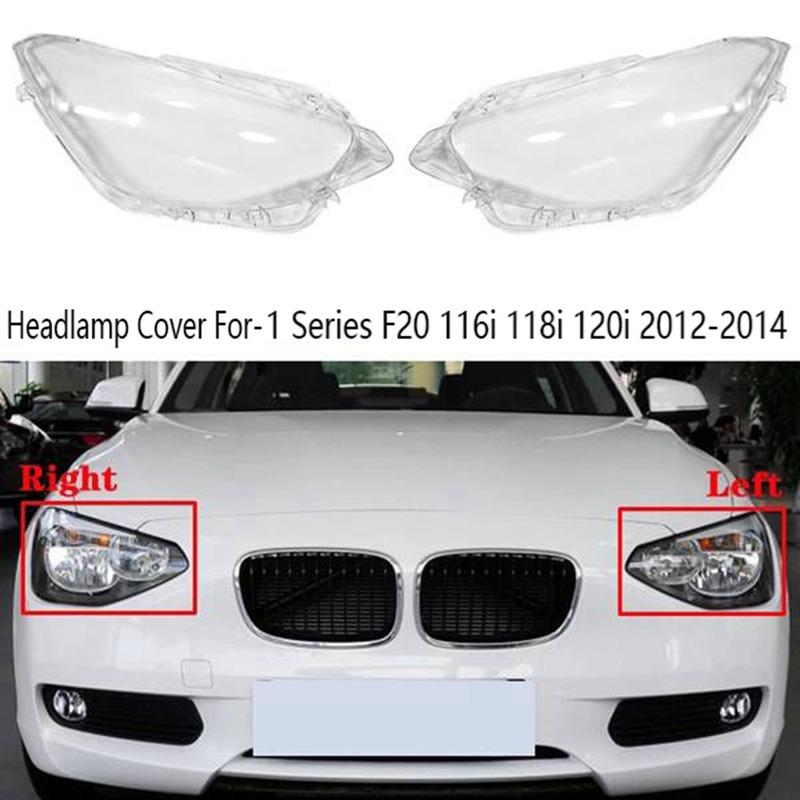 1 Piece Left Headlight Shell Glass Lens For-BMW 1 Series F20 116I 118I 120I 2012-2014