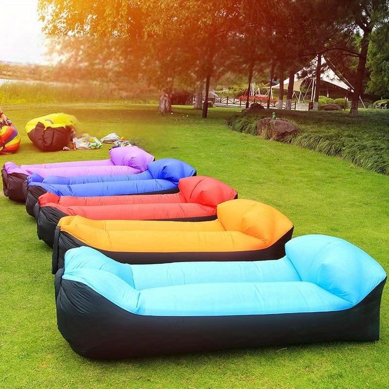 Portable Inflatable Sofa and Chair Combination - Outdoor Bed Shaped Lounge Chair with Quick Inflation and Deflation Suitable for Camping Beaches