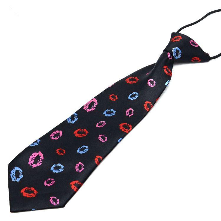 Kinderanzug Businessuniform Bedruckte Gestreifte Krawatte Gummiband Auftrittsgala Kinder Baby Accessoires