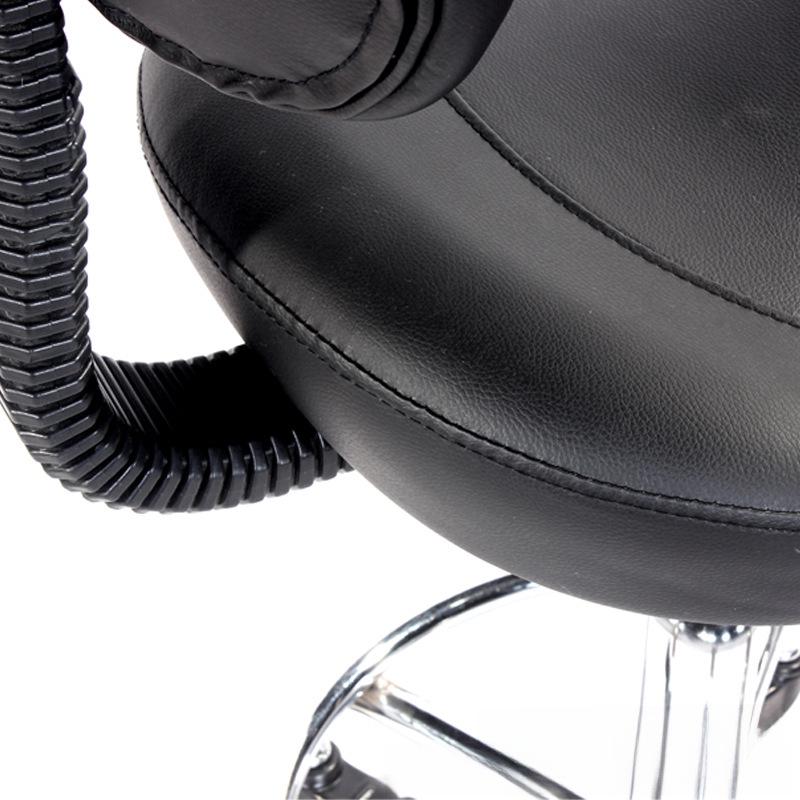 Banco Giratório de Sela com Encosto - Cadeira Minimalista para Uso em Salão, Laboratório ou Barbearia