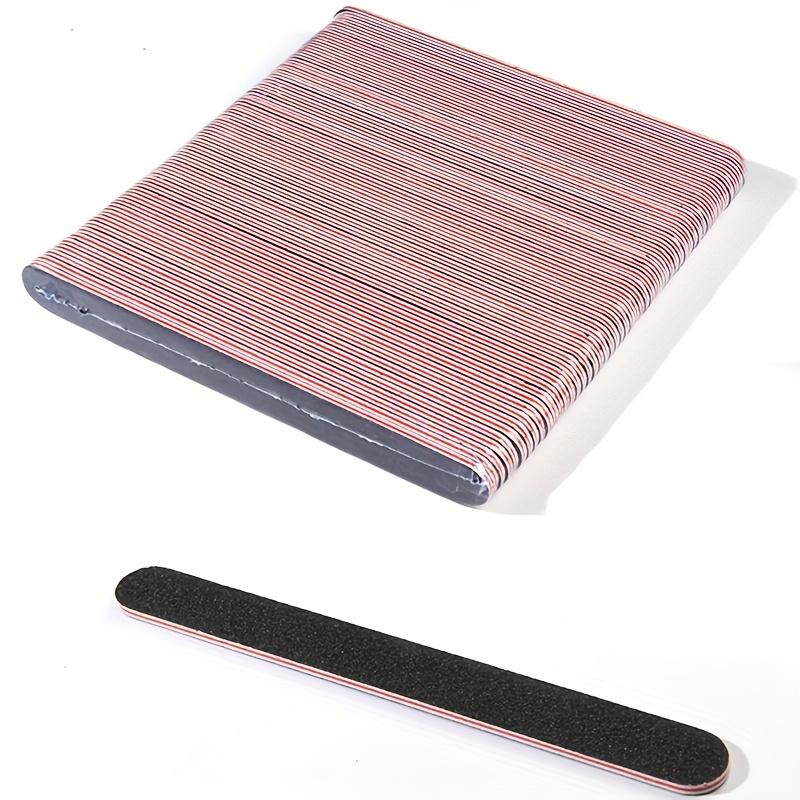 25pcs Professional Double Sided 100/180 Grit Nail Files Black Manicure Pedicure Tool and Nail Buffering Files Black Nail Files