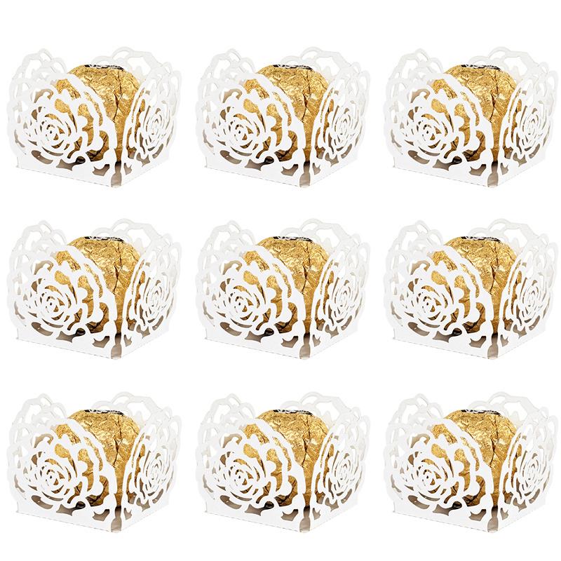 30/50 ks Obaly na čokoládu Svatba Lanýžové bonbony Papírová krabička Mini Pečicí košíčky Podnos na muffiny pro Dekorace na narozeninovou oslavu Potřeby