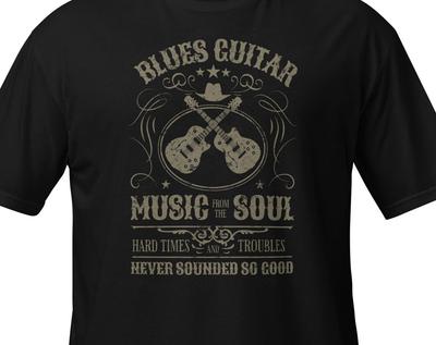 T-shirt Blues Chitarra Stile Vintage: Regalo per Amante della Musica