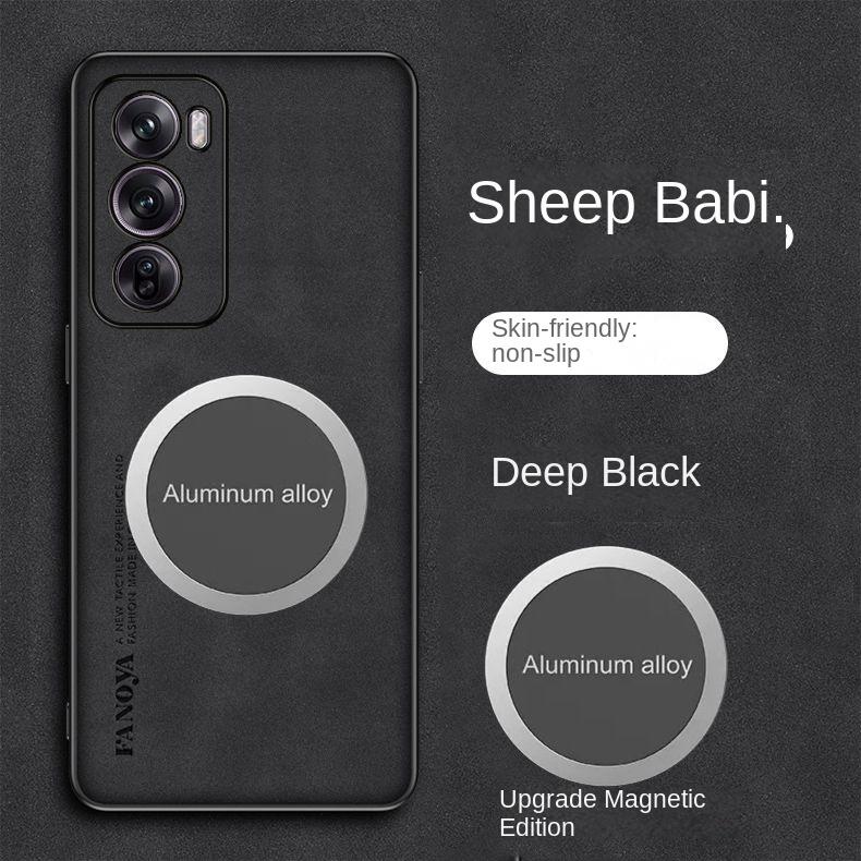 For OPPO Reno 12 Pro Case Soft PU Skin With Magnetic Protective Back Cover case For OPPO Reno12 12Pro Full Cover Phone Shell