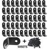 50SETS Angle Brackets, L-brackets, Stainless Steel Angle Brackets, Small Angle Supports for Home Decoration