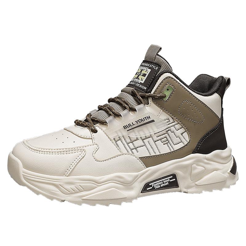 

Модная мужская обувь на высокой платформе, кожаная, легкая, повседневная, кроссовки для ходьбы, дышащие, противоскользящие, теннисные туфли 39 слюда