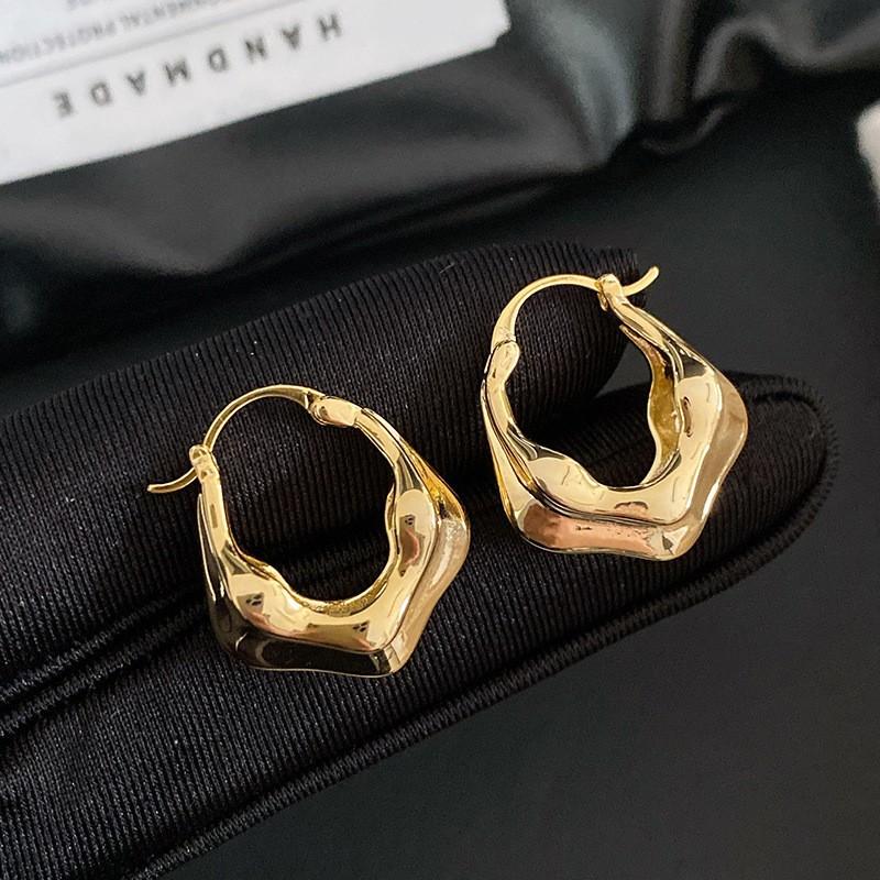 Metal Irregular Earrings European and American Retro Temperament Versatile Earrings Earrings