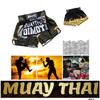Ocean Sea Wave Muay Thai Kickboxing Boxing MMA UFC Casual Shorts Gym Sport Unisex Men Women Workout Quick Dry Print Elastic High Waist Training