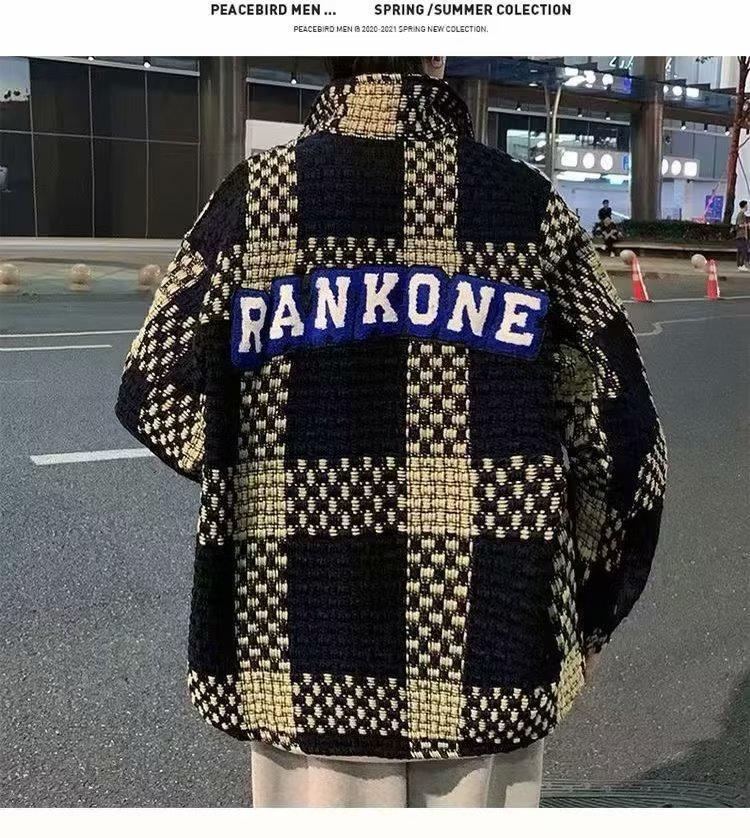 Chic Men's Plaid Jacket: Rogue Design, Winter Lapel, Casual American Style