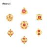7 Pcs Golden Red Meteor Hammer Metal Dice Solid Metal Polyhedral Dice Set Suitable for Role-Playing RPG  Board Game Card Game