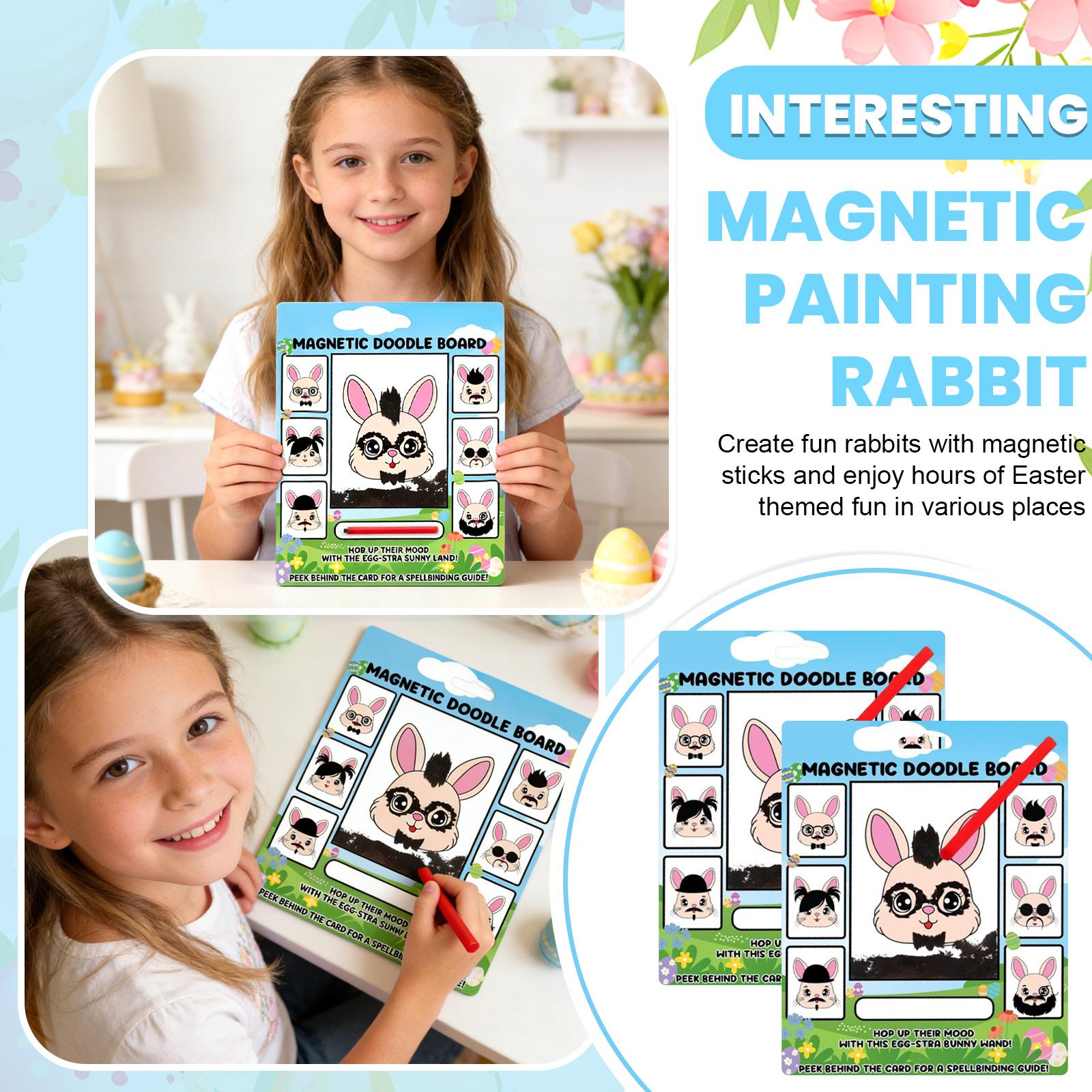 

Easter Magnetic Drawing Bunny - 2 Pack - Vintage Retro Toys, Easter Basket Stuffers, Easter Activities Kids, Easter Travel Toys For Kids, Easter One Size