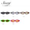 STORY Retro Fashion Narrow Oval Sunglasses Women Men Brand Designer Vintage Trendy Blue Green Skinny Frame Sun Glasses UV S3905N