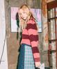 Near&Dear Alice Striped Knit Cardigan_Pink