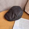 Retro Suede Beret With Solid Color Design Suitable For Teens Matching Daily