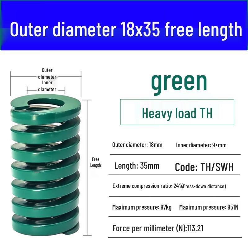 High-Strength Rectangular Flat Wire Compression Mold Spring