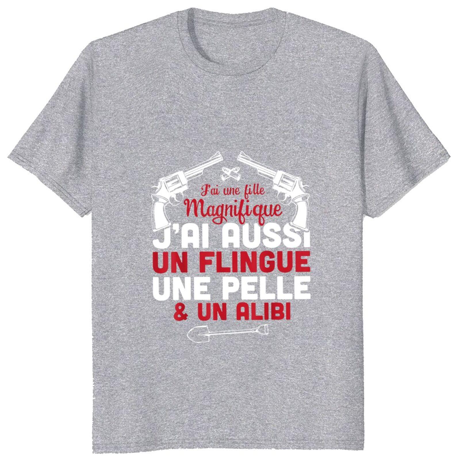 

Vintage Dad Father Birthday Gift Tee Casual 100% Cotton Unisex Soft T Shirt I Have A Beautiful Daughter And A Gun T-Shirt funny 4XL