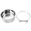 Stainless Steel Food Water Feeding Bowl Parrot Parakeet Feeder Bird Cage Accessory