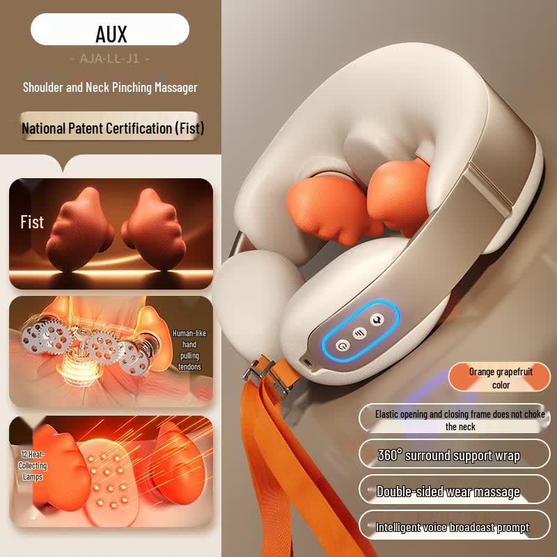 AUX Heated Kneading Neck and Shoulder Massager CN plug (adapter included)