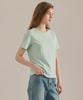 BASIC HOUSE Women'S Premium 40-Count Round Neck Short Sleeve T-Shirt Mint Lats0211