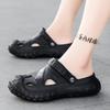 Summer men's slip-flops toe-wrapped platform teen sandals men's breathable non-slip lightweight beach shoes