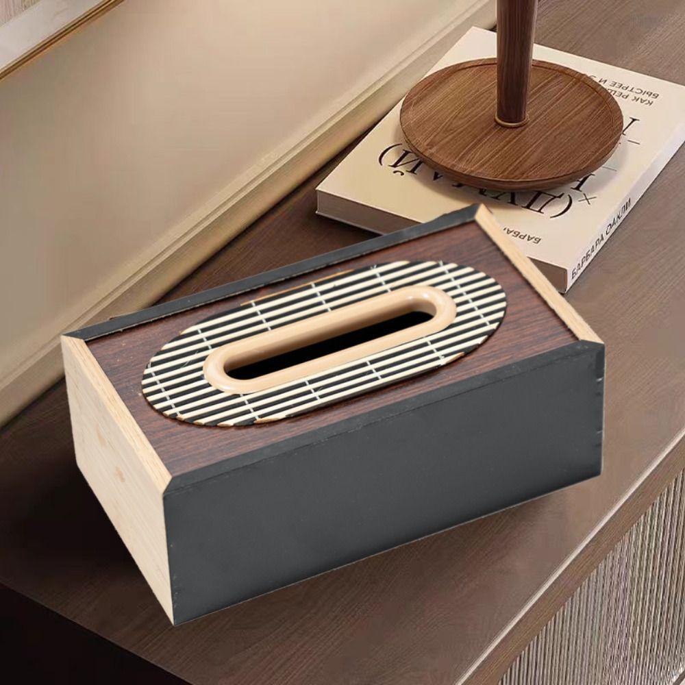 

Держатель для салфеток ручной работы Чехол для салфеток в японском стиле Декоративная деревянная коробка для салфеток Ресторан Style 2